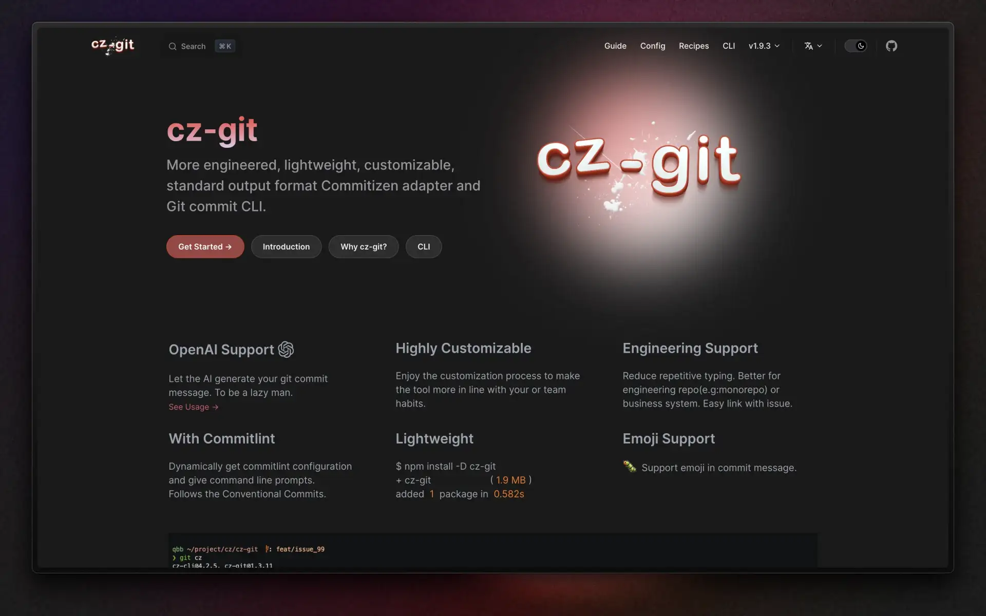 cz-git image